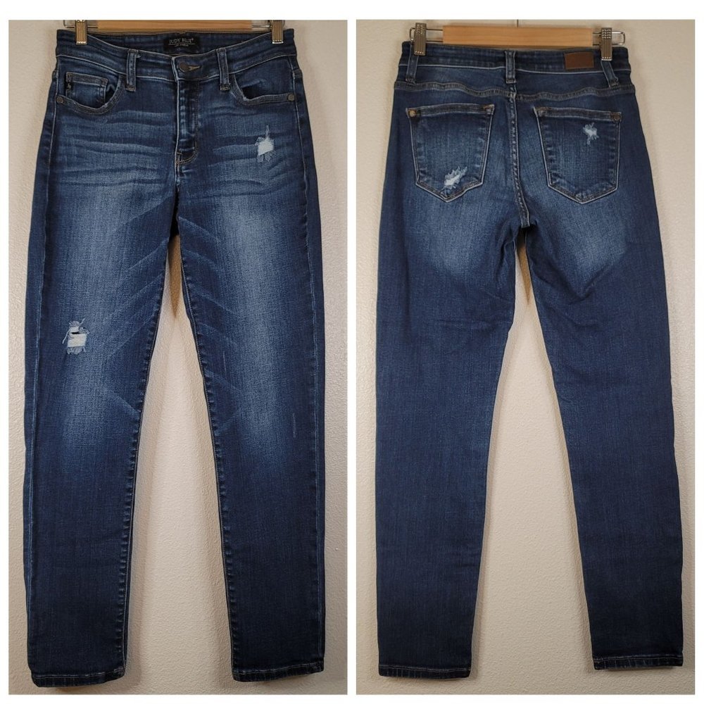 Judy Blue Slim Fit Distressed Jean Style JB82104DK Size 5 / 27